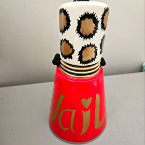 Timmy Woods leopard top nail polish handbag